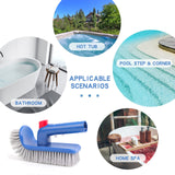 Rotatable Hand Scrub Brushes for Inground/Above Ground Swimming Pool,Spa, Bathroom, Hot Tub, Kitchen, Sepetrel